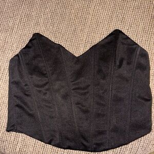 Black Strapless Corset Top